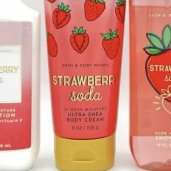 Bath & Body Works STRAWBERRY SODA Body Cream Only New - Picture 3 of 3